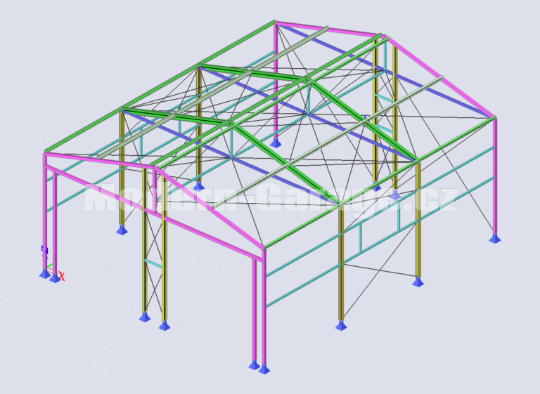 Návrh konstrukčního řešení modulové haly ve 3D